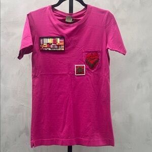 Mr & Mrs Italy Vibrant Pink Appliqué Tee